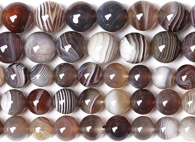10MM 38PCS Natural Gemstone Stone Botswana Sardonyx Agate Beads for Jewelry Making DIY Bracelet