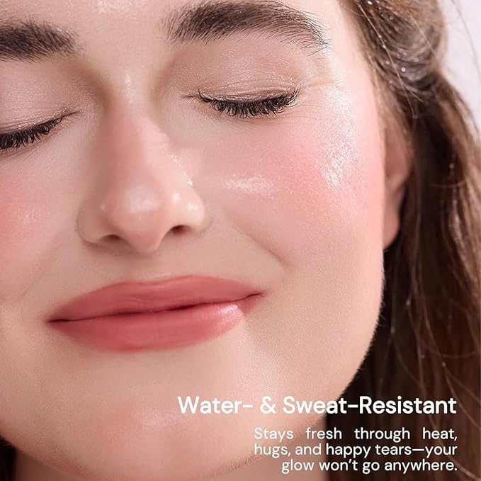 Flower Knows Strawberry Cupid All Day Glow Liquid Blush,Sweat & Water-Resistant Dewy Blush for Cheeks,Blendableand Hydrating Nature Nude Face Makeup for Women & Girls,0.25 Fl Oz(05 Rum Cocoa)