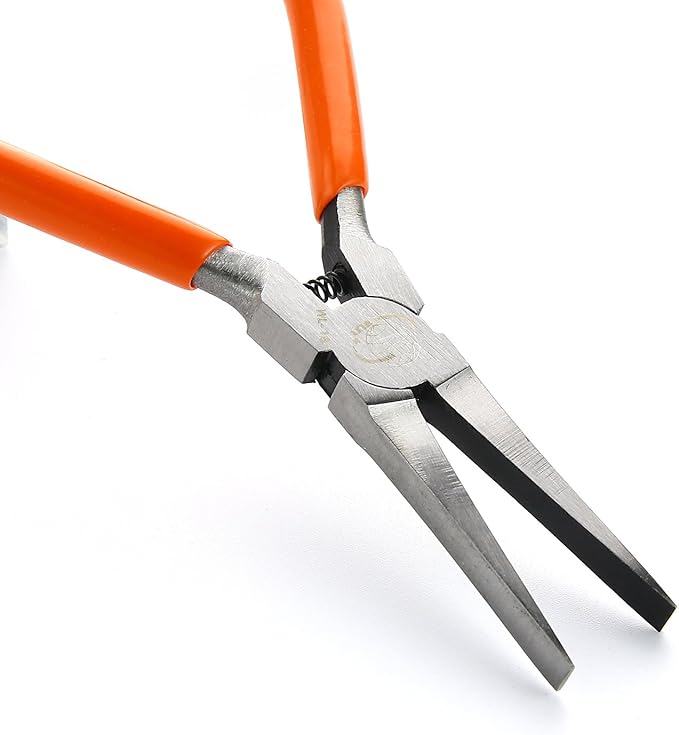 2Pcs Flat Nose Pliers Flat Long Needle Nose Pliers (5-Inch)