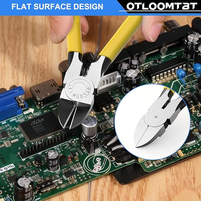 6-In and 5-In 2 PCS Ultra Sharp Compact Wire Cutters with Long Flat Nose Pliers Ideal for Cutting Crafts, Flowers, Plastics, Appliances and Any Clean Cutting Needs Powerful Wire Cutter