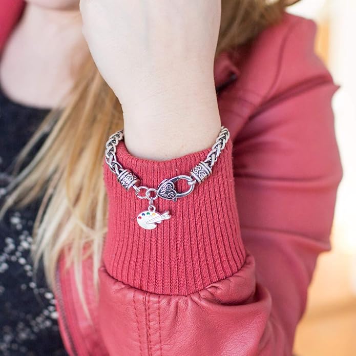 Inspired Silver - Silver Customized Charm Bracelet with Cubic Zirconia Jewelry
