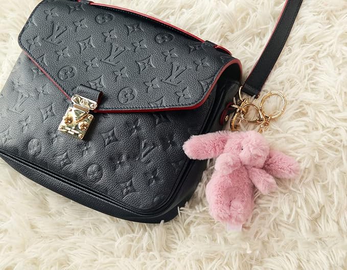 Cute Bunny Plush Keychain, 3.5" Inch Bag Charms for Handbags Backpack Purse Pendant Gift for Women