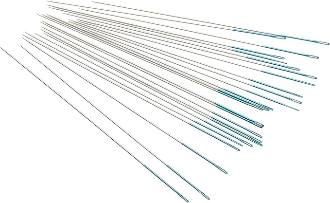 The Beadsmith ColorEYES Beading Needles, Size 11, 1 Bag/1000 Needles, Blue Colored Tip for Easy Identification of Size, Use for Loom Weaving Bead Work, Off-Loom Stitch & Jewelry Making w/Seed Beads
