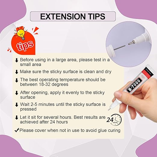 20 PCS 15ml B7000 Glue Clear with Precision Tip, Rhinestone Glue for Nail, B-7000 Glues for Craft Glues, Jewelry Making, Nail Art, DIY, Makeup, Shoes