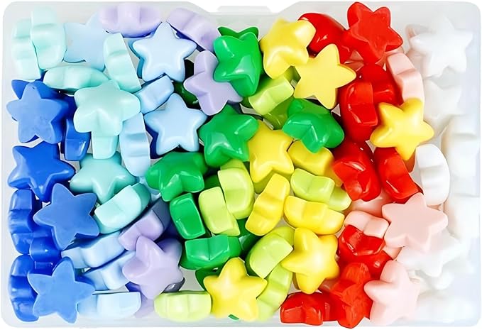 100Pcs Flatback Resin Star Charms Bulk, Cute Kawaii Embellishments for DIY Crafts, Phone Cases, Scrapbooking & Jewelry Making – Mixed Colors (Star)