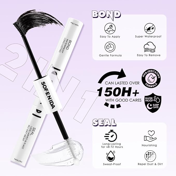 SOFENIDA Natural Lashes Cluster Manga Lash Clusters Kit 8-16mm Lash Extension Kit Eyelash Extension Wispy Lash Clusters Individual Lash Wispy Eyelashes Clusters with Lash Glue&Tweezers