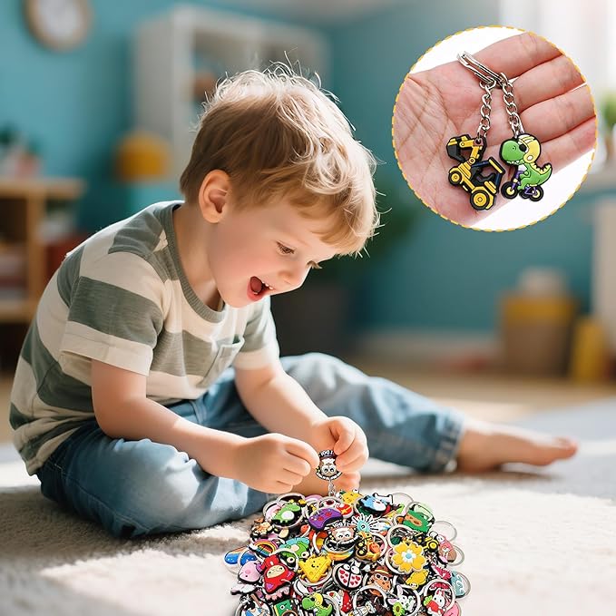30-200P Cute Keychains for Backpacks Bulk Keychain Charms Decor Bag Accessories Keyring Random Different Key Chains