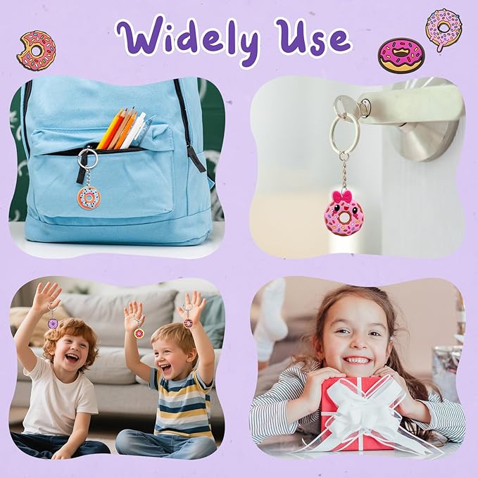 Keychains Bulk DIY Cute Keychain Charms Backpack Charms for Girls Backpack Keychains PVC Key Ring Party gifts