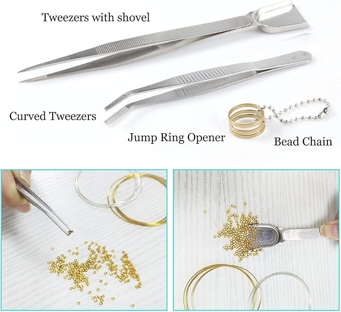 SPEEDWOX 3" Jewelry Pliers Set, 10 Pack Include Wire Cutters Bent Nose Pliers Round Nose Pliers Long Nose Pliers End Nipper Flat Nose Pliers, with Storage Pouch Tweezers with Shovel for DIY Craft