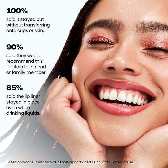 Sacheu Lip Liner STAY-N Peel Off Lip Stain — Long Lasting Waterproof Lip Tint with Hyaluronic Acid & Vitamin E — Transfer Proof Matte Finish, Vegan & Cruelty-Free (cLOVER)