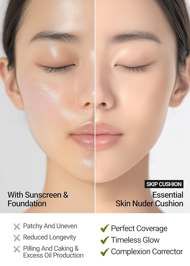 JUNG SAEM MOOL [ SPF ] Essential Skin Nuder Cushion (17 Fair Light) | Refill Not Included (0.49 Fl Oz) | SPF50 Broad Spectrum | Natural Finish | Makeup Artist Brand