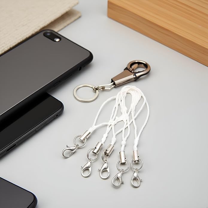 20 Pcs Mobile Phone Rope Strap Charm Lariat Lanyard with Lobster Clasp Cords, Cell Phone Charms, Car Keychain, for Cellphone/USB Drive/Keychain/DIY Jewelry Accessories