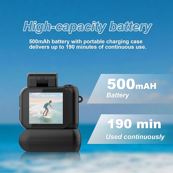 Mini Camera Keychain Mini Retro Camera Cameras Keychain Built-in 32GB Memory Card Best Choice for Travel Vlog Photography Gifts for Girl(Black)