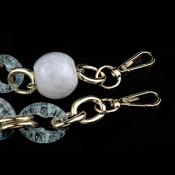 Crapyt Resin Purse Handle Bag Chain Acrylic can Improve the Handbag Level Replacement Strap Acrylic Handbag Chain 16.93"