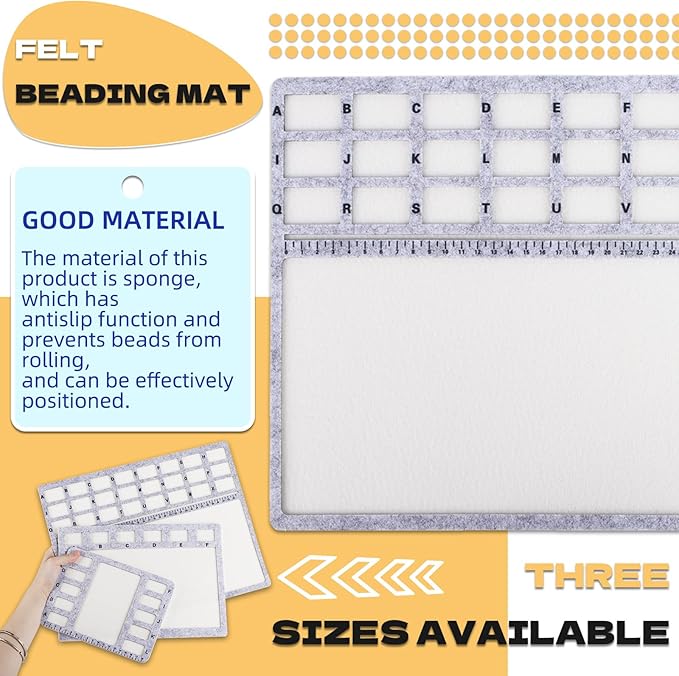 WUCID Bead Mat, Beading Supplies, Bracelet Making, Bead Boards forJewelry Making, Bracelet Making Supplies and 1PCS Stainless Steel Handy Tweezers, 1PCS Gemstone Claw