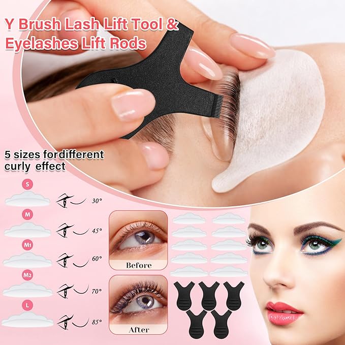 Lash Kit for Eyelash Extension Beginners Eyelash Extension Kit with Lash Mannequin Head, Eyelash Extension Practice Starter Kit with Everything USB Fan Lash Glue False Eyelash Lash Shampoo