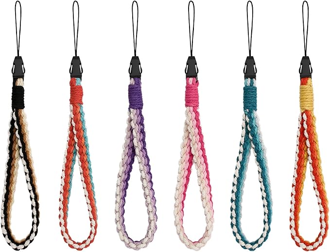 2 PCS Universal Cell Phone Wrist Strap, Handmade Phone Case Wrist Lanyard, Phone Charms Strap for Women Girls(5)