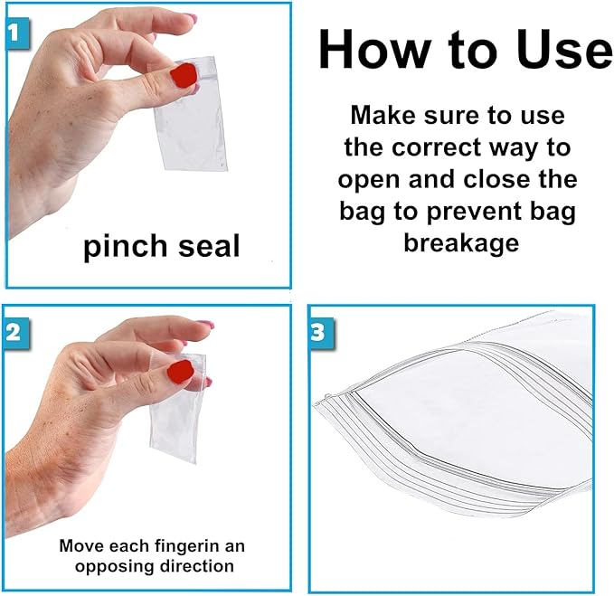 460pcs 3 x 3 inch Small Plastic Bags, 2 mil Thick, Zip Bag, Mini Clear Jewelry Bags, Baggies with Resealable Zip Bag for Small Business, Daily Vitamin, Jewelry, Candy