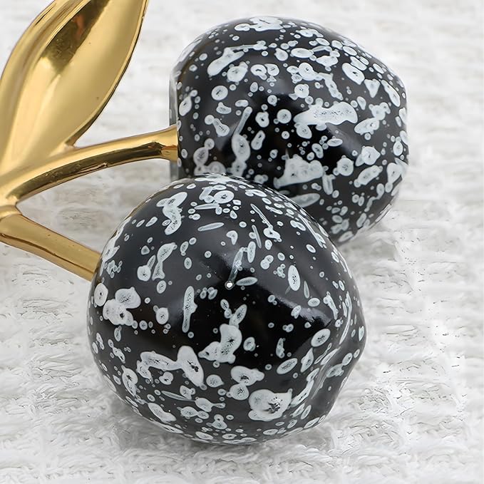 Cherry Keychain for Purse - Resin Alloy Silver Cherry Bag Charm，Cute Fruit Accessory for Women/Gift/Home/Car