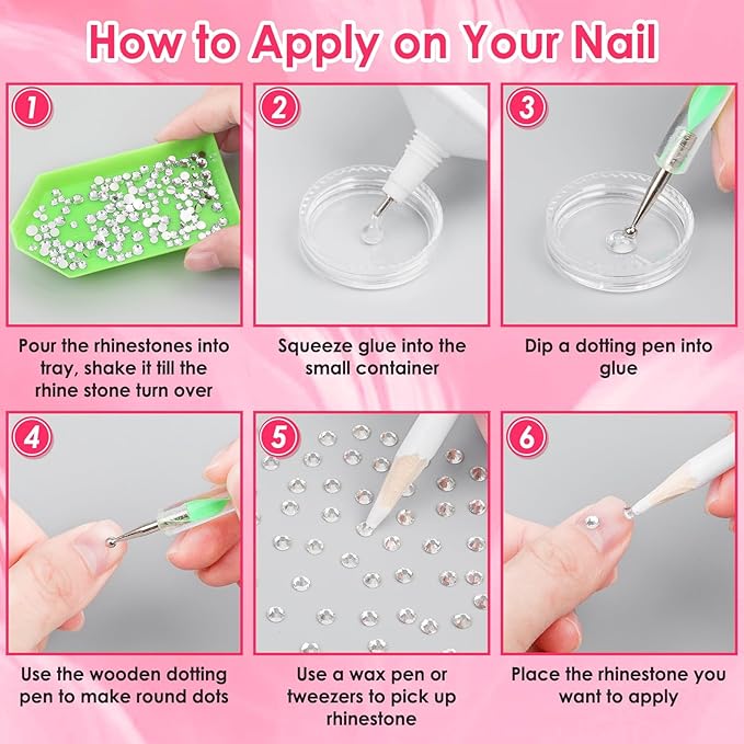 B7000 Glue Clear with Precision Tip, 4 Pcs 25mL Jewelry Bead Gem Tac Glue, Bedazzling Adhesive with Clear Rhinestones, Dotting Pen Tool for Jewelry Making Clothe Fabric Shoes DIY Crafts Nail Art