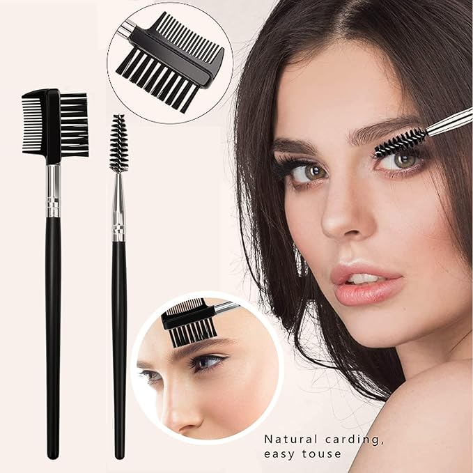 Sunuly Eyebrow Razor, 7 in 1 Brow Kit, Eyebrow Trimmer Set Including Brow Razors, Brush, Scissors, Tweezers, with Plastic Box for Women Men Eyelash Facial Grooming