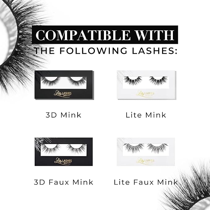Lilly Lashes 2-in-1 Eyeliner and Lash Adhesive, Black, Waterproof, Long-lasting