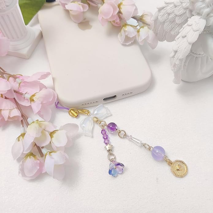 1-4PCS Cute Phone Charms Aesthetic Y2K Cell Phone Charms Strap Pink Strawberry Butterfly Star PhoneCharm Y2K Accessories for Bag Keychain Airpods Camera Pendants Decor