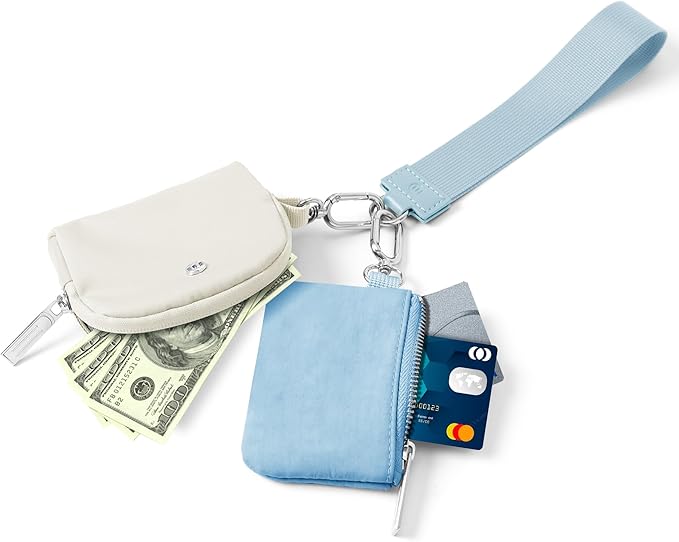 Mum's Memory Mini Zip Around Wristlet Wallet for Women Dual Pouch Wristlet Portable Wallet Coin Purse Mini Women Coin Pocket
