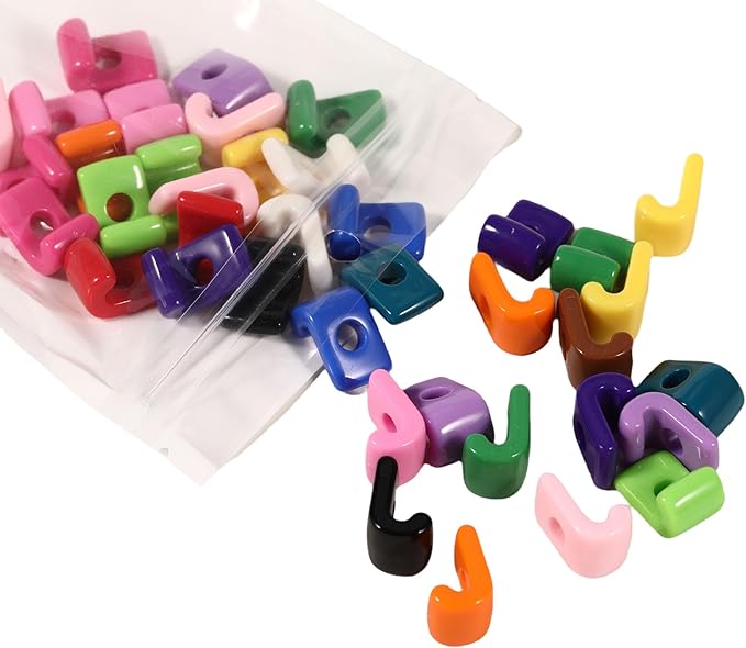 40 PCS Letter Beads 3D Acrylic 21mm x 13mm J Loose for Jewelry Making Bracelet Necklaces Keychain Phone Bag Chain Key Chains(Mixed Color J)