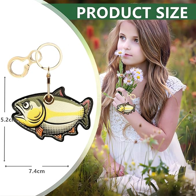 Leather Keychain Holder Case Compatible with AirTag,Cute Protective Apple Air Tag Cover with Keychain Ring,Anti-Scratch Finder GPS Tracker Case for Wallet Keys,Bag,Pets(Figure 8)