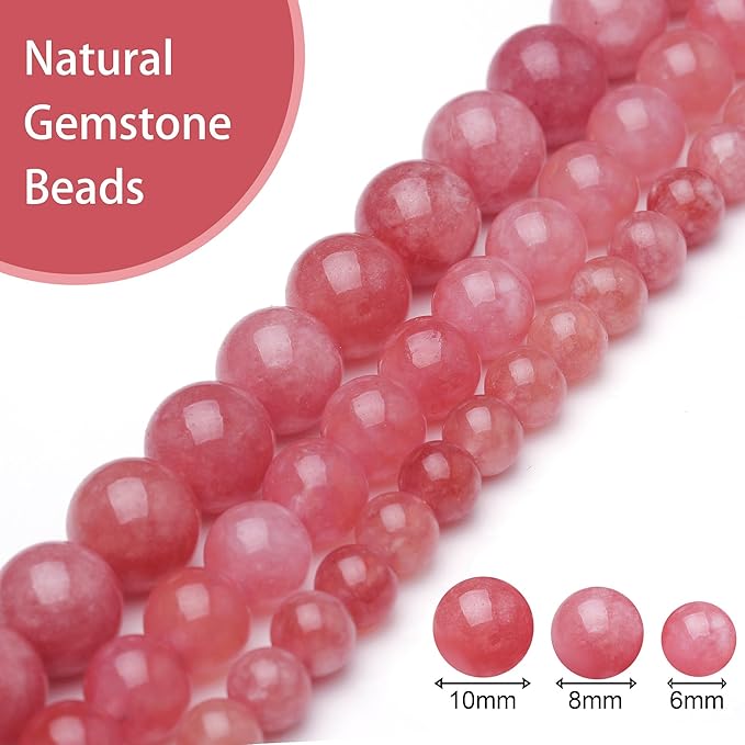 Natural Stone Beads for Jewelry Making,8mm Ice Type Sunstone Polished Smooth Round Gemstone Beads for Bracelet Necklace 15 Inch