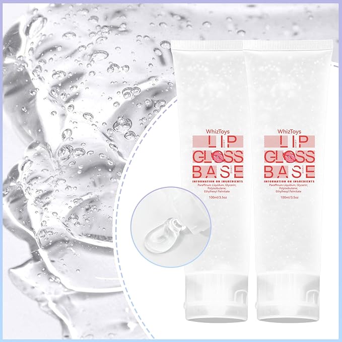 WhizToys DIY Lip Gloss Making Kit - Make Your Own Lip Glosses Set Clear Base Lipgloss Keychain Making Kit，Cute Stuff Birthday Christmas Gift for Her