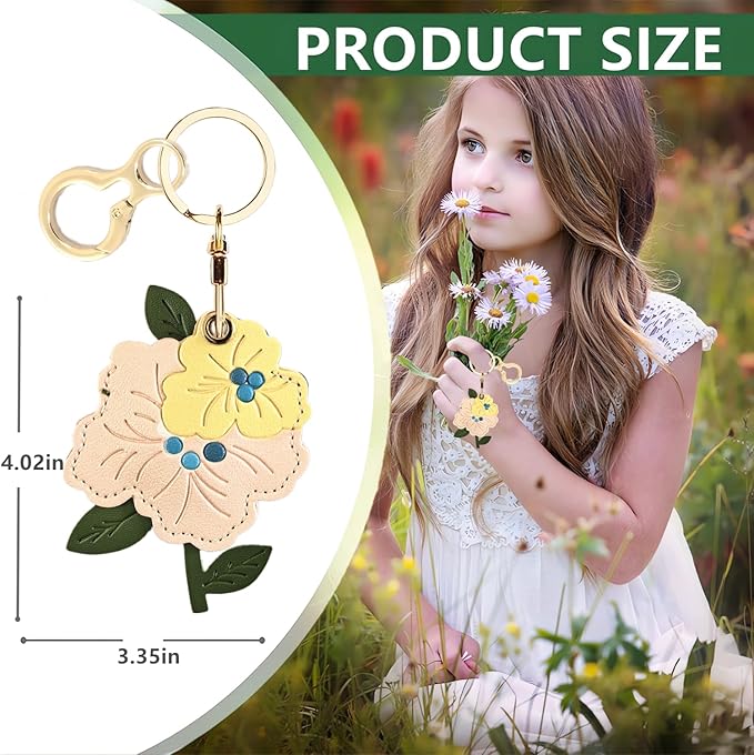 Leather Keychain Holder Case Compatible with AirTag,Cute Protective Apple Air Tag Cover with Keychain Ring,Anti-Scratch Finder GPS Tracker Case for Wallet Keys,bag,pets(Figure 2)
