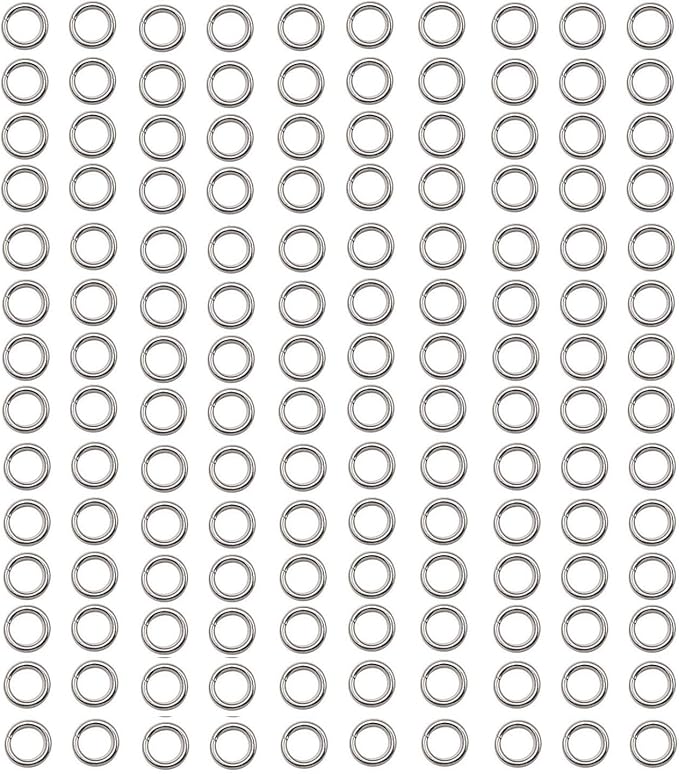 1000Pcs Small 0.6x4mm Stainless Steel Split Rings Jump Rings Connector Rings for Jewelry Making Bracelet Necklaces Earrings Keychain DIY Craft (12599-4mm)