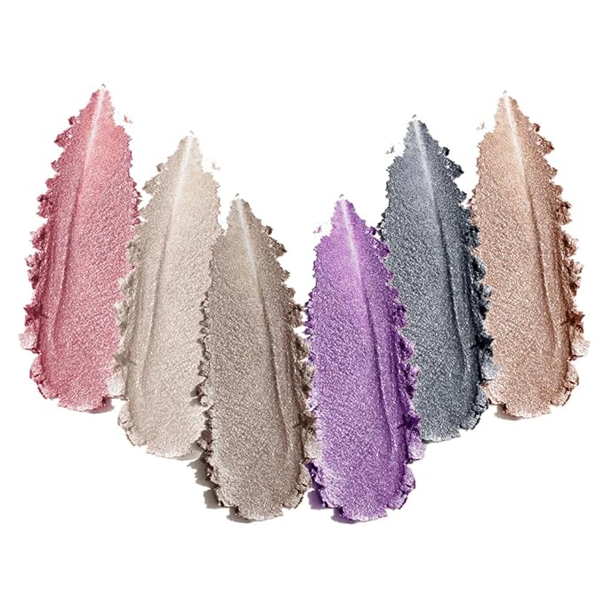 6-Color Shimmer Eyeshadow Palette, Micro-Glitter Pearlescent Neutrals, Silky Smooth High-Pigment Powder, Non-Caking No-Fallout, Waterproof Sweatproof Long-Lasting Eye Makeup, Giftable Palette-A04