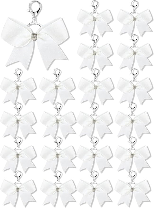 Tondiamo Cheer Bow Keychain Cheer Keychain with Rhinestones Cheerleader Keyrings for Teen Cheerleading Sports Accessory
