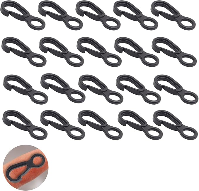 Mini Spring Snap Hook Plastic Clip Tiny Hanging Buckle Clips for Backpack Keychain, 20pcs