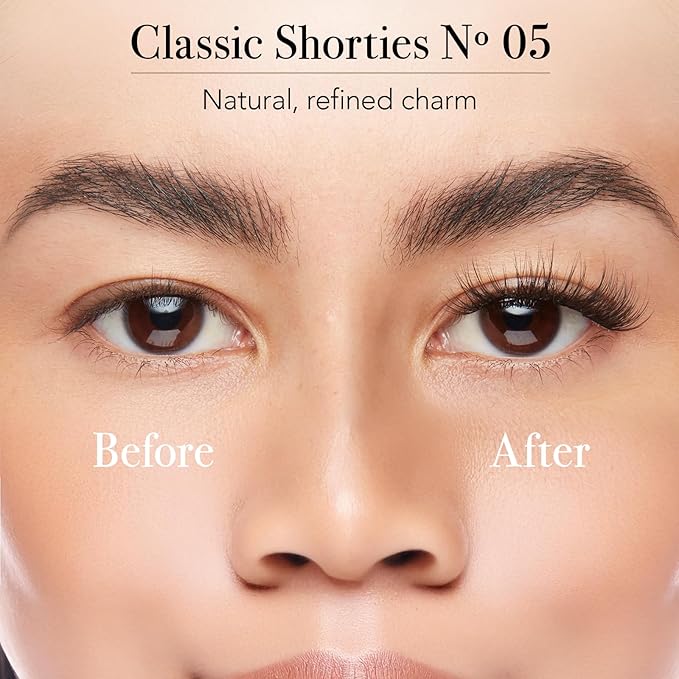 Pro Lash ProWear Professionally Styled Lash Clusters - Easiest to Apply Eyelash Cluster - 10 Day Eyelashes - Waterproof Lashes Clusters - Single Set - Classic Shorties No. 05 - Cocoa
