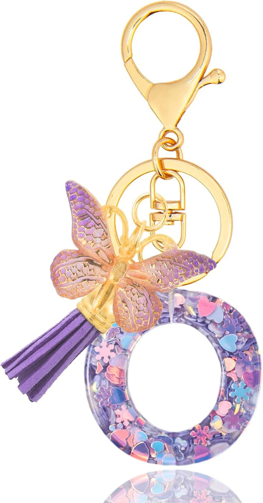 Alphabet Initial Letter Keychain Cute Heart Resin - Letter Keychain for Backpack Charms - Initial Keychains for Women