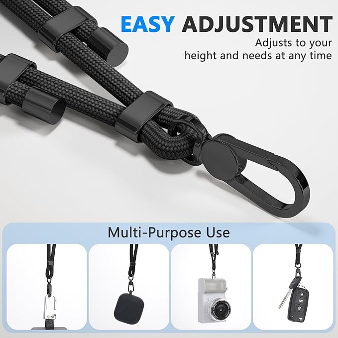 4 Pack Phone Lanyard & Wrist Strap, Cell Phone Lanyard for Around The Neck Adjustable Phone Strap for Most Smartphones