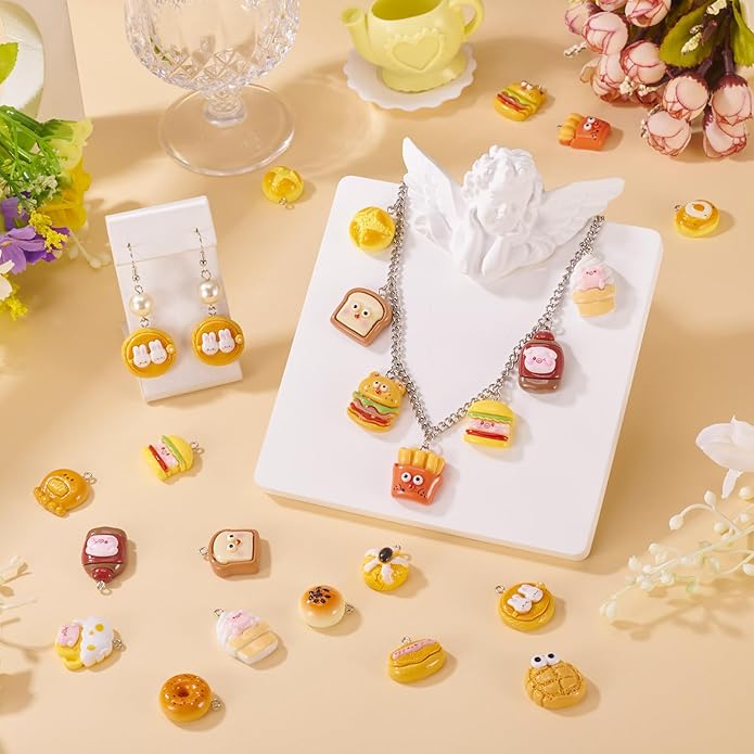 Craftdady Resin Plastic Miniature Food Snack Pendants Charms Ice Drink Juice Pendants Cute Bottle Fruit Keychain Charms Hang Ornament for DIY Craft Earring Bracelet Necklace Jewelry Making