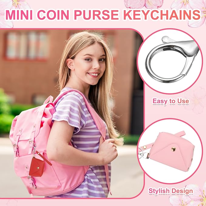PATIKIL Coin Purse Keychain, Mini Cute Tote Bag Key Chain Earphone Pouch Coin Bag Keyring Purse Charm
