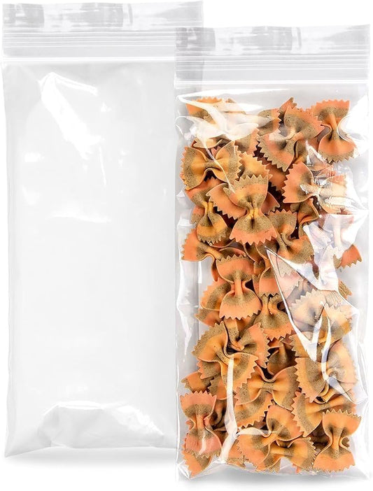 APQ Clear Plastic Reclosable Zipper Bags, 5 x 10 Inches. Pack of 1000 Reclosable Plastic Bags with Zipper Closure. 2 Mil Plastic Jewelry Bags. Waterproof Reclosable Zip Bags for Industrial Use
