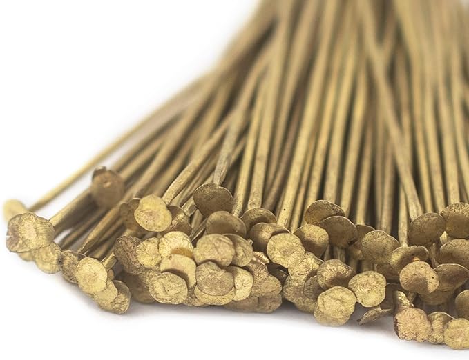 The Bead Chest Brass 21 Gauge 1.5 Inch Head Pins (Approx 100 Pieces)