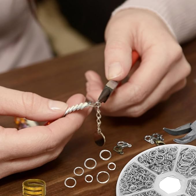 1100Pcs Open Jump Rings, Silver Jump Rings Set Stainless Steel Jump Ring O Ring Connectors for Jewelry Making Bracelet Earrings Necklace Connectors (4/5/6/7/8/10mm)…