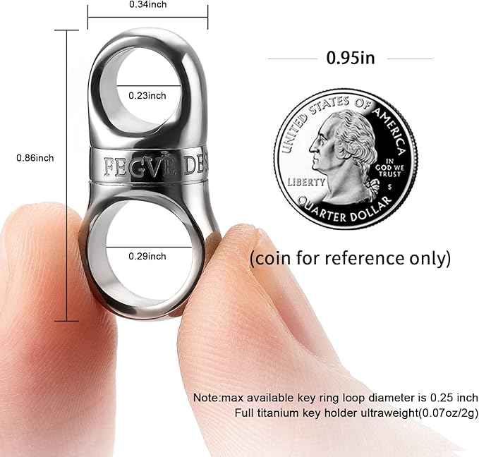 TISUR Titanium Key Ring, Key Chain Rings Heavy Duty Swivel Keyrings Carabiner Keychain For Men And Women Key Chain Assecories