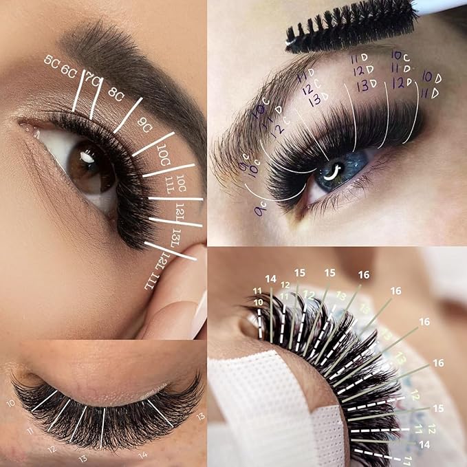OLLOLASHES Bottom Lash Extension B Curl 0.05mm Mix4-7mm 4mm 5mm 6mm 7mm Black Color Bottom Lash Extensions, Professional Supplies for Lash Techs (Bottom-B-0.05, 4-7mm)