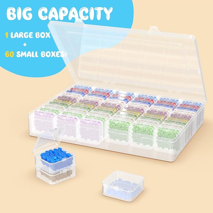Bead Organizer, 183PCS Small Plastic Bead Organizers and Storage Boxes for Bracelet Making