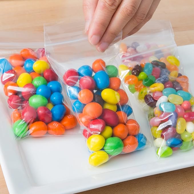 APQ Clear Plastic Reclosable Zipper Bags, 3 x 6 Inches. Pack of 1000 Reclosable Plastic Bags with Zipper Closure. 2 Mil Plastic Jewelry Bags. Waterproof Reclosable Zip Bags for Industrial Use