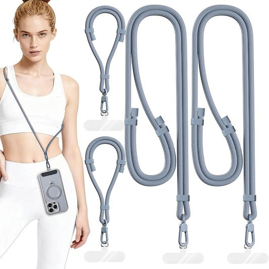 4 Pack Phone Lanyard & Wrist Strap, Cell Phone Lanyard for Around The Neck Adjustable Phone Strap for Most Smartphones